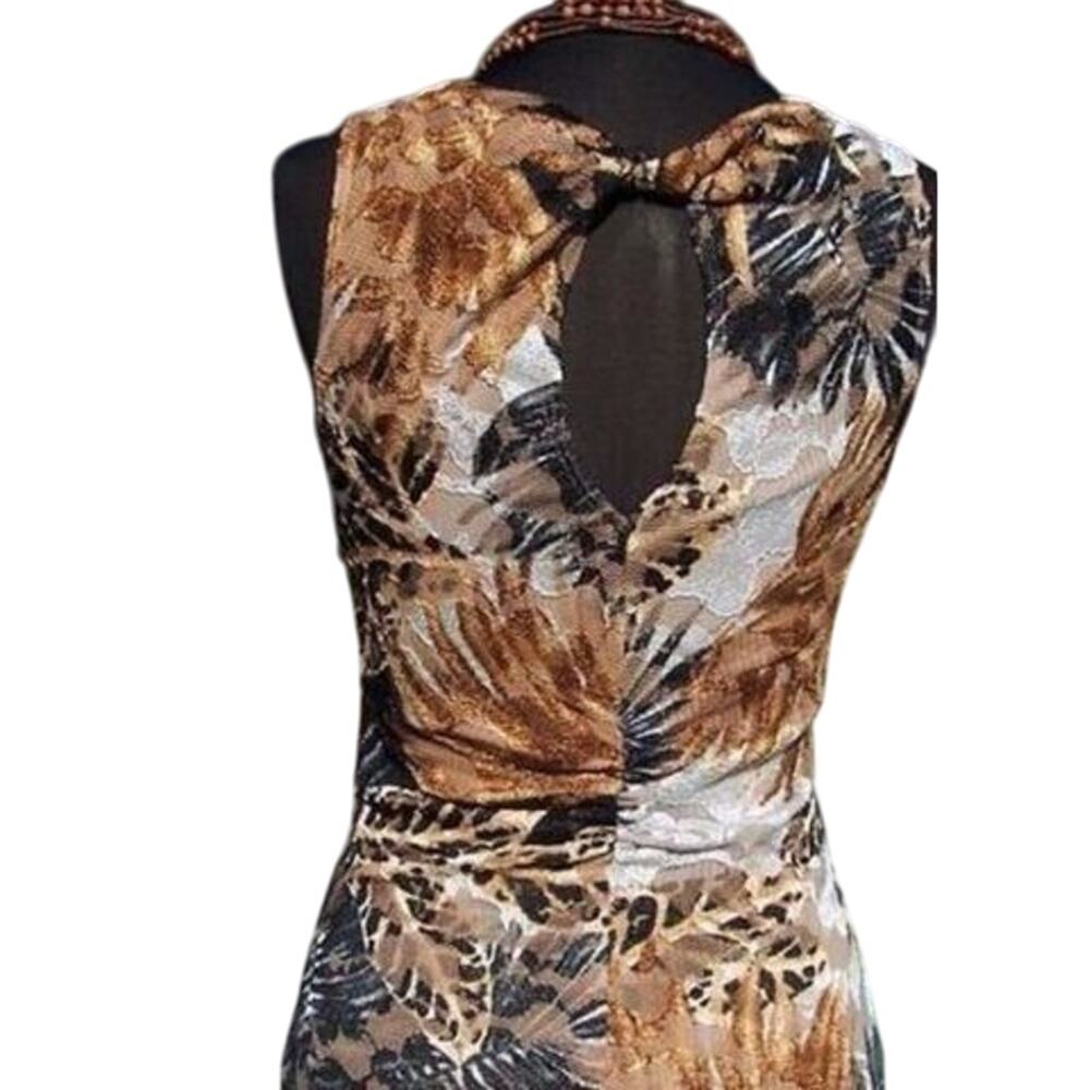 Cache Sheer Illusion Safari Lace Mesh Cami Top New Ruched Knot Lined New $98 NWT - Picture 5 of 5